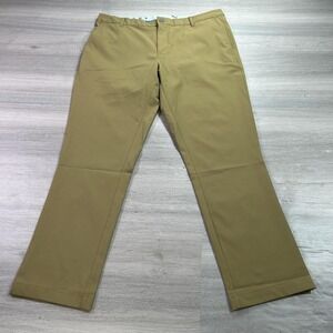 Puma Golf Pants Mens 36x30 Tan Performance Polyester Flat Front Casual
